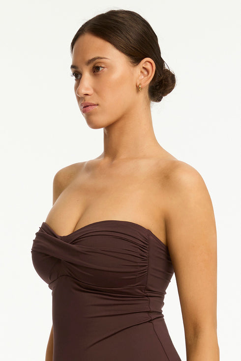 Sea Level Essentials Edit Twist Bandeau One Piece